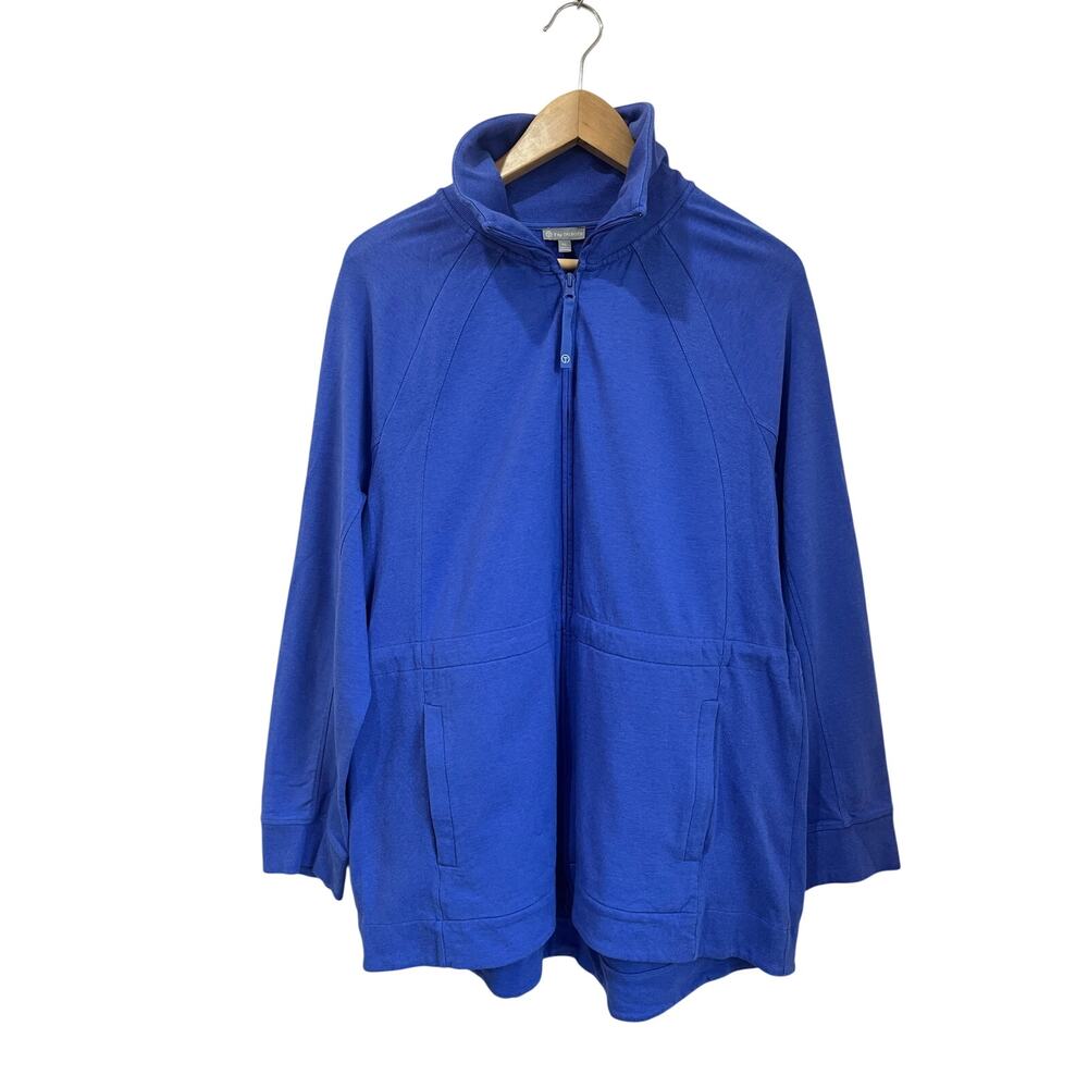 T by Talbots Cotton Blend Casual Longline Jacket Everyday Layer Size XL